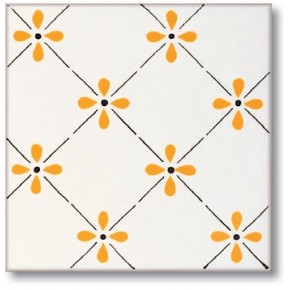 15x15 Classico Vietri Salina Yellow Orange 1343